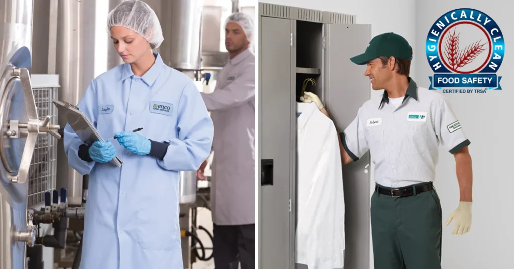 UniFirst delivers hygienically laundered uniforms.