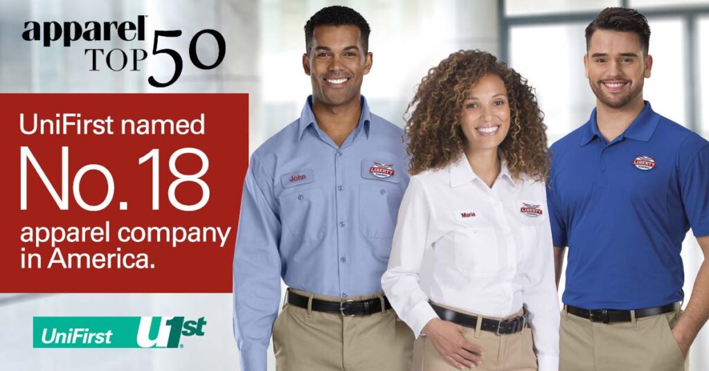 UniFirst named as the 18th best apparell company by Apparel Magazine