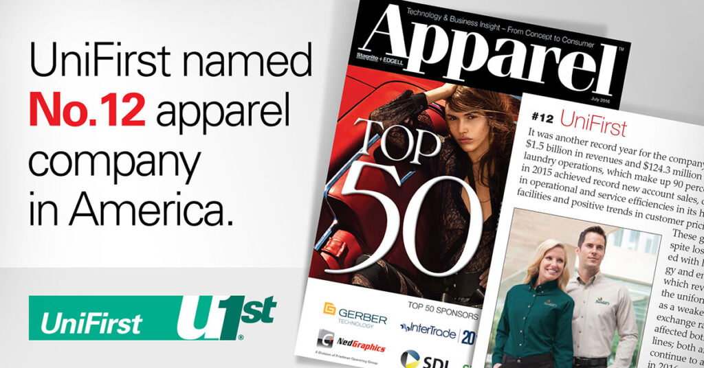 UniFirst named a top apparel company in America