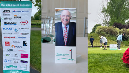 Sponsors of the Ronald D. Croatti Memorial Golf Tournament. The late Ronald Croatti, former UniFirst Chairman, President, and CEO. Golfers at the tournament.