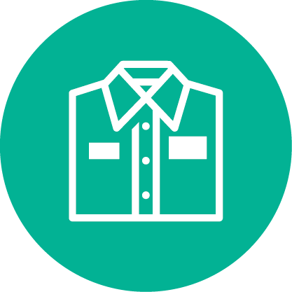 Icon featuring the personalization options for the Pro Airflow work shirt