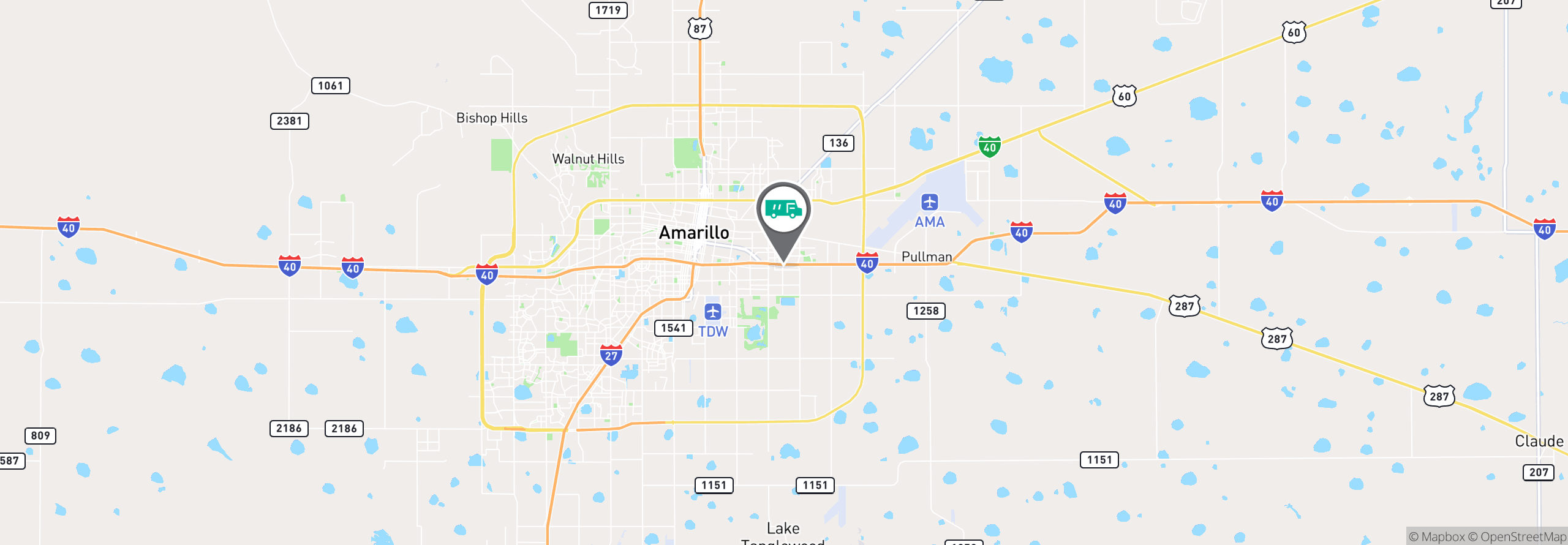 Map Image For amarillo tx uniforms