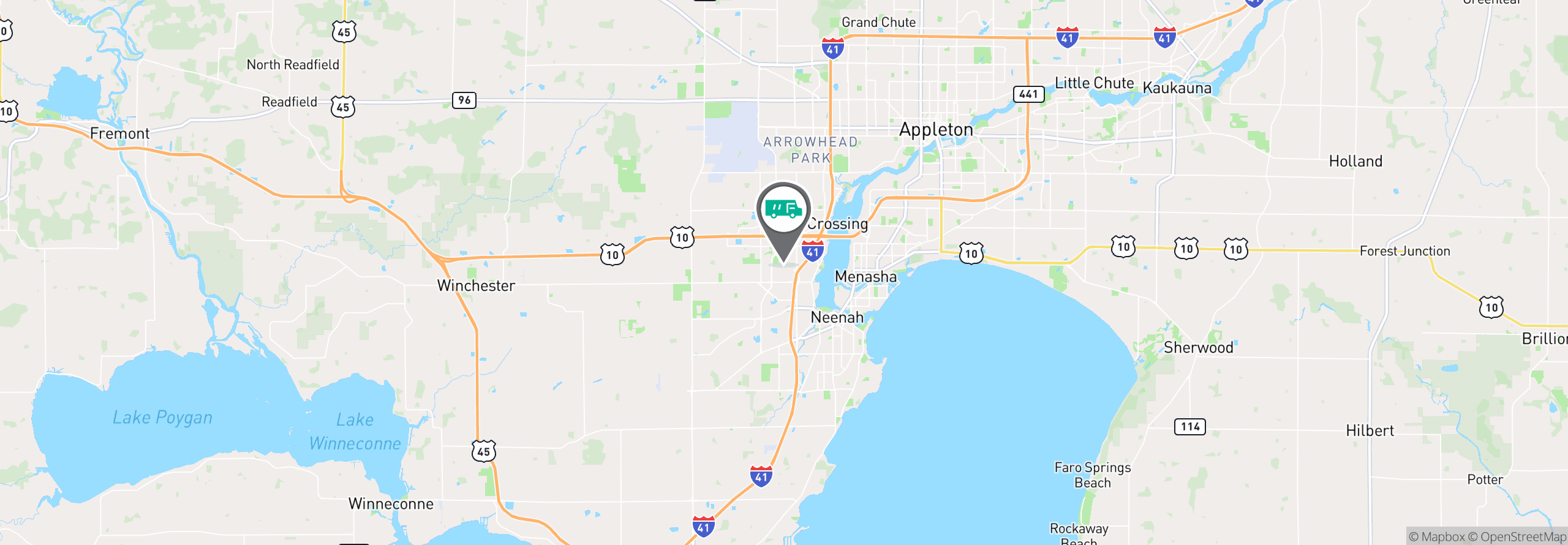 Map Image For appleton wi uniforms