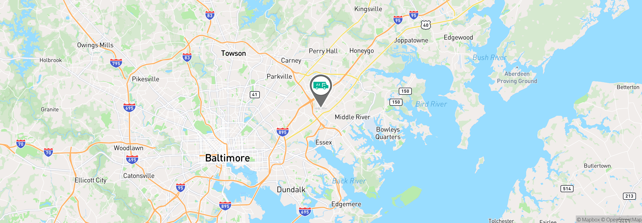 Map Image For baltimore md facility services
