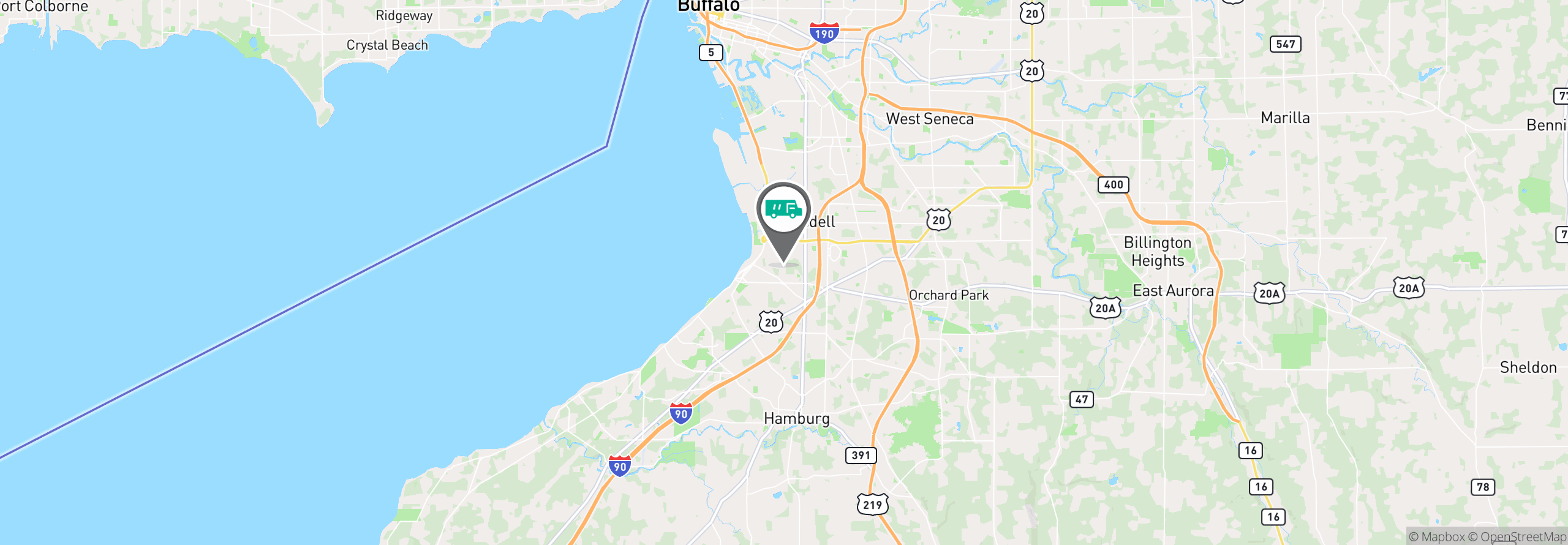Map Image For buffalo ny facility services