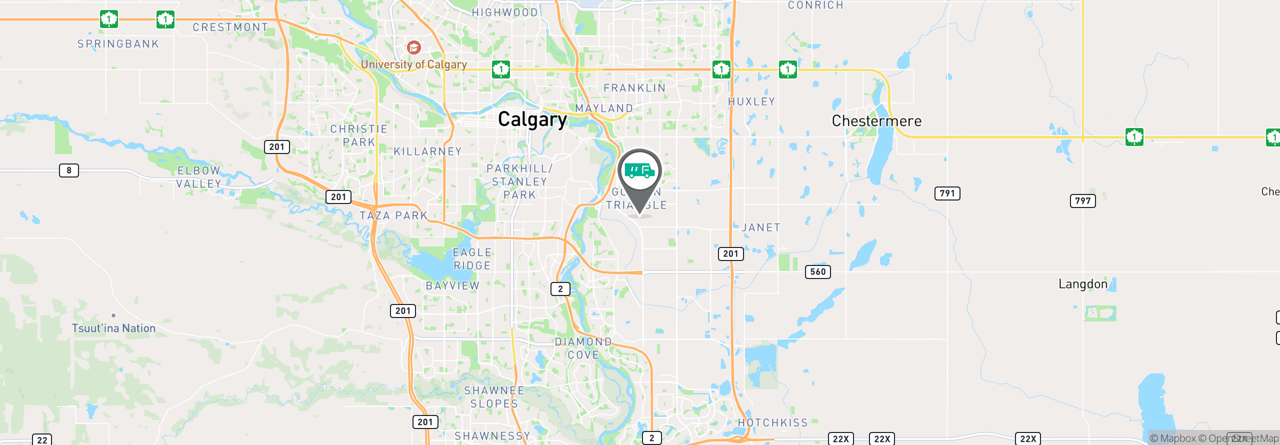 Map Image For calgary ab uniforms