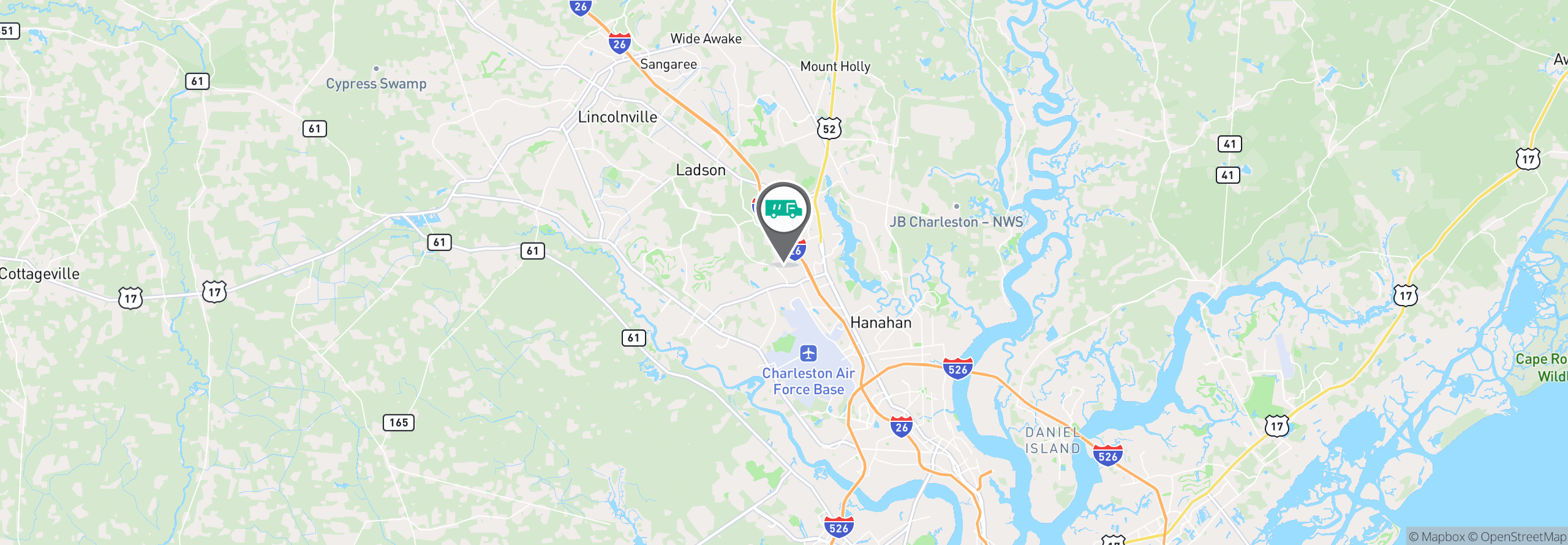 Map Image For charleston sc uniforms