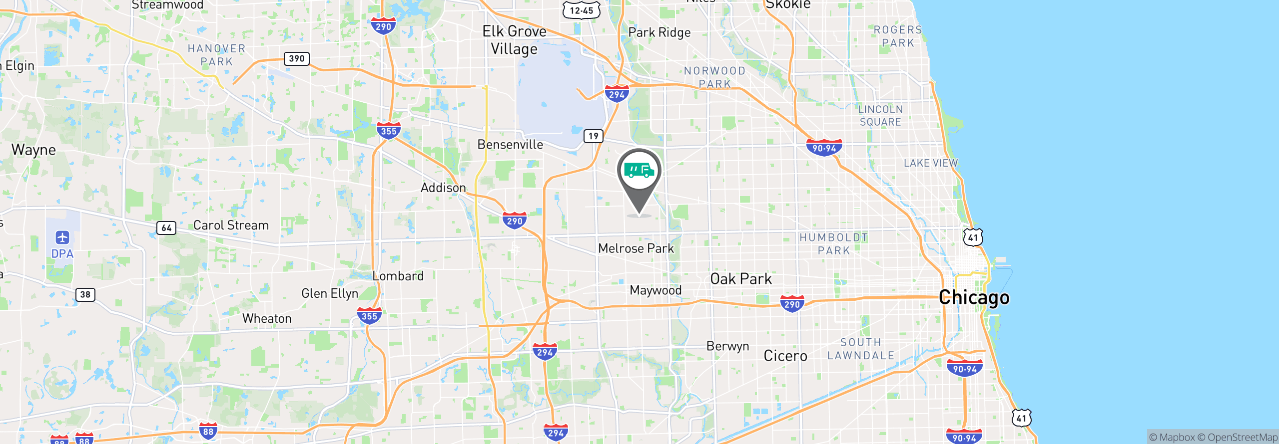 Map Image For chicago il facility services