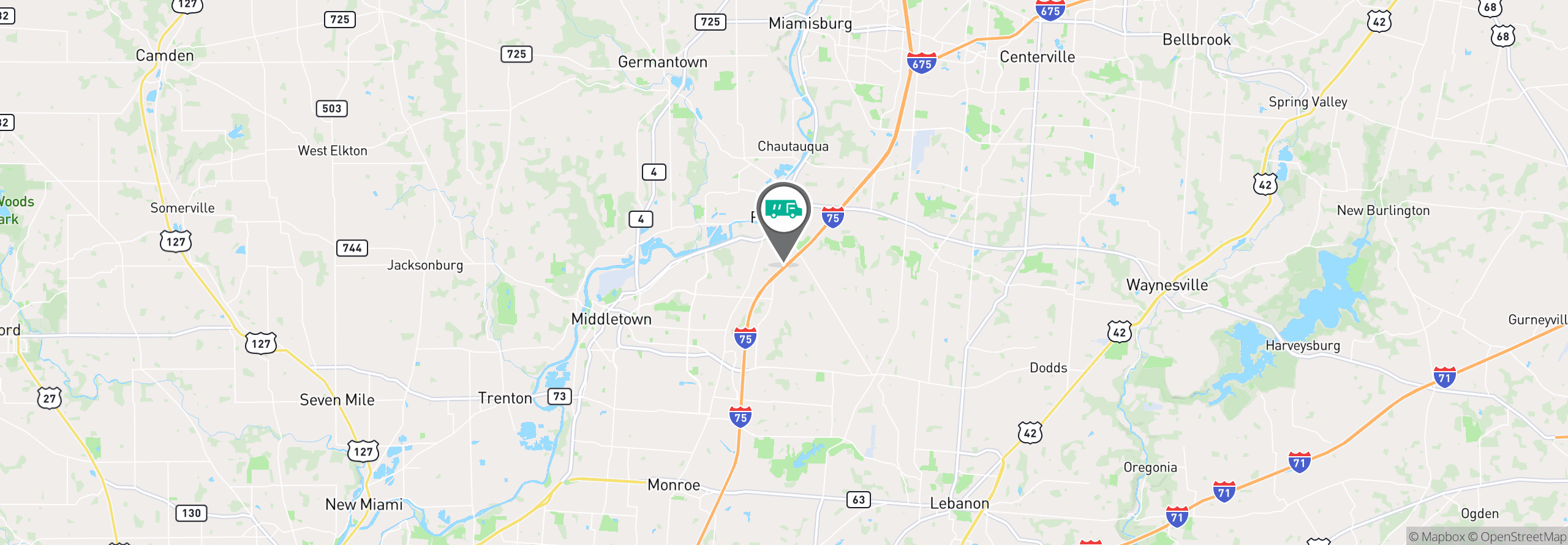 Map Image For cincinnati oh uniforms