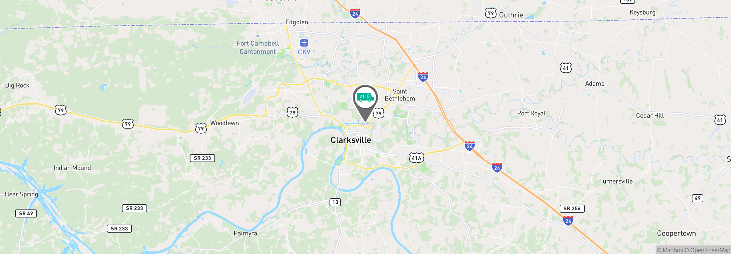Map Image For clarksville tn facility services