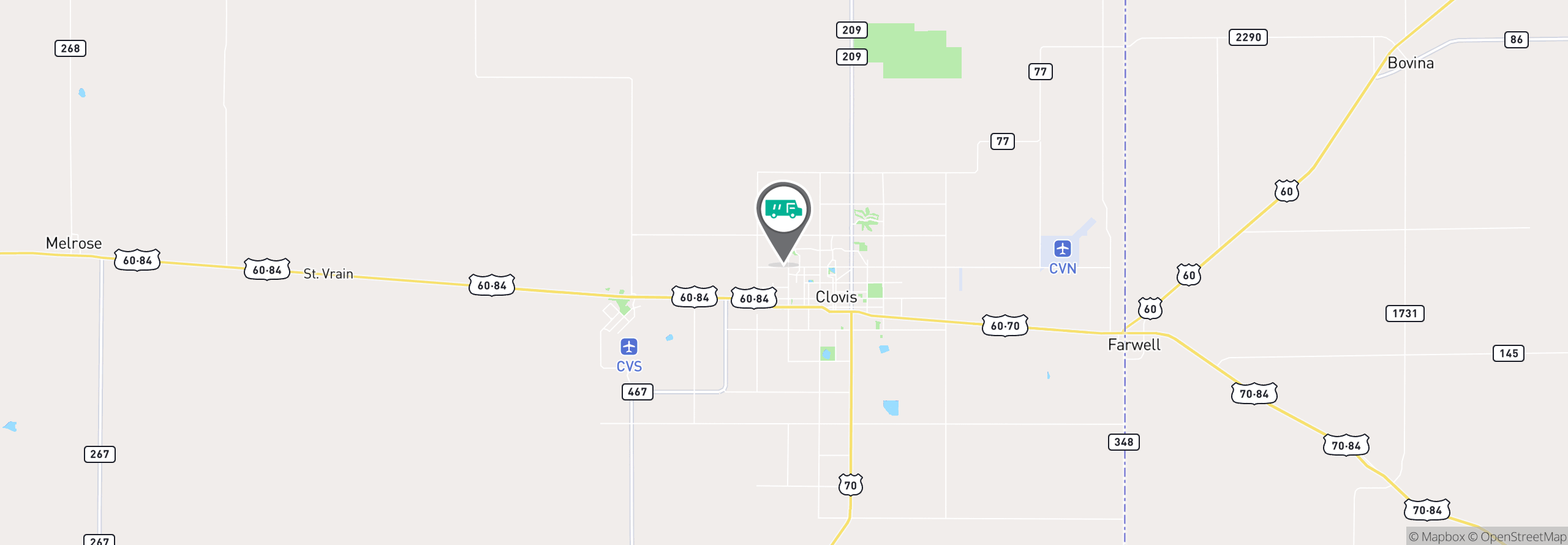 Map Image For clovis nm facility services