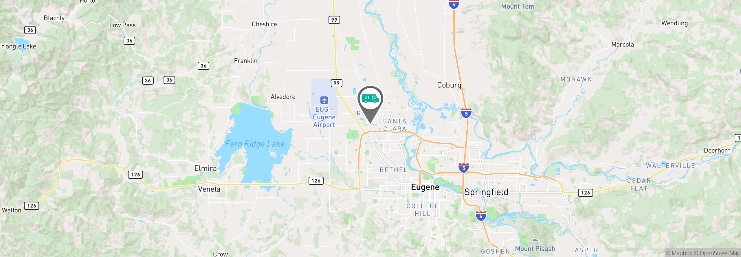 Map Image For eugene or uniforms
