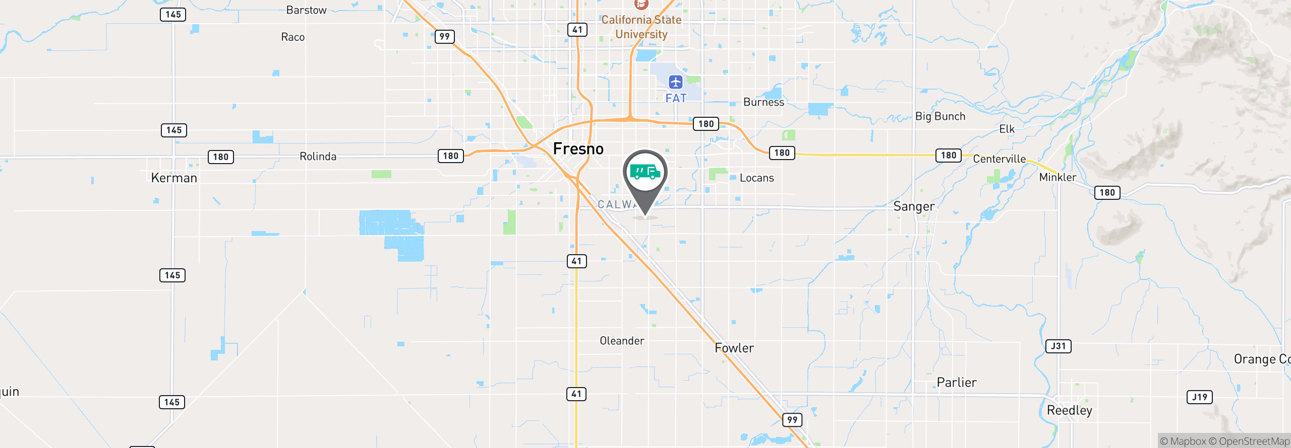 Map Image For fresno ca facility services
