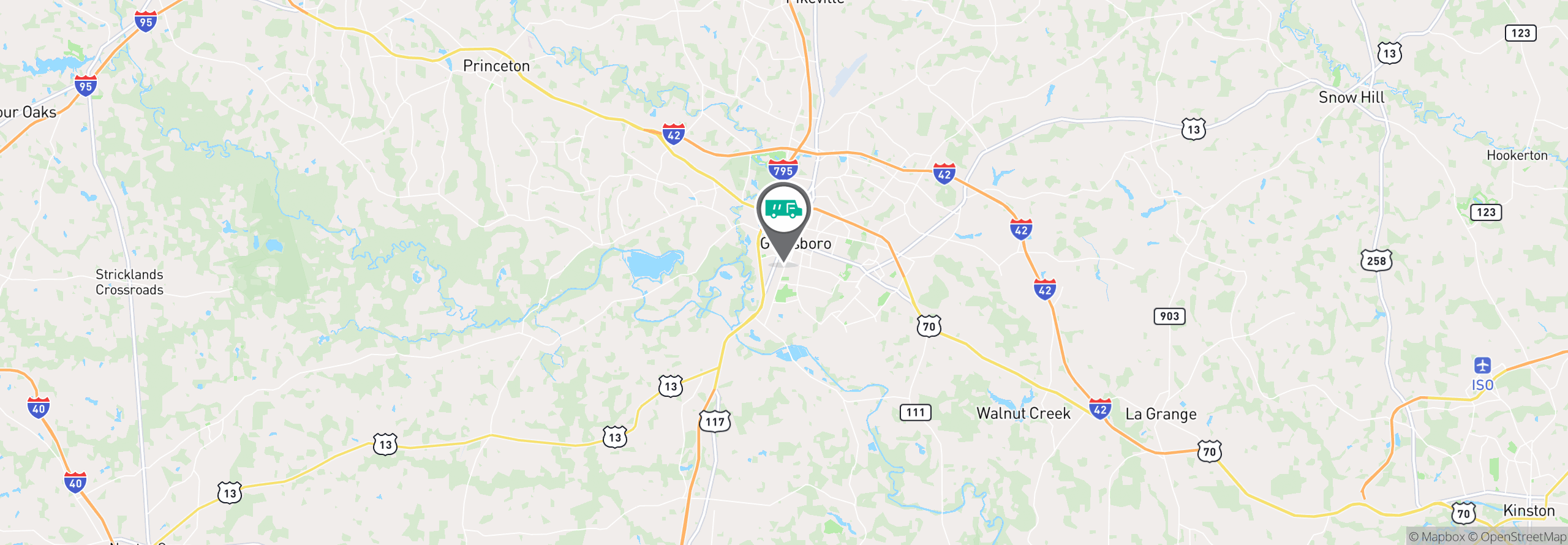 Map Image For goldsboro nc facility services