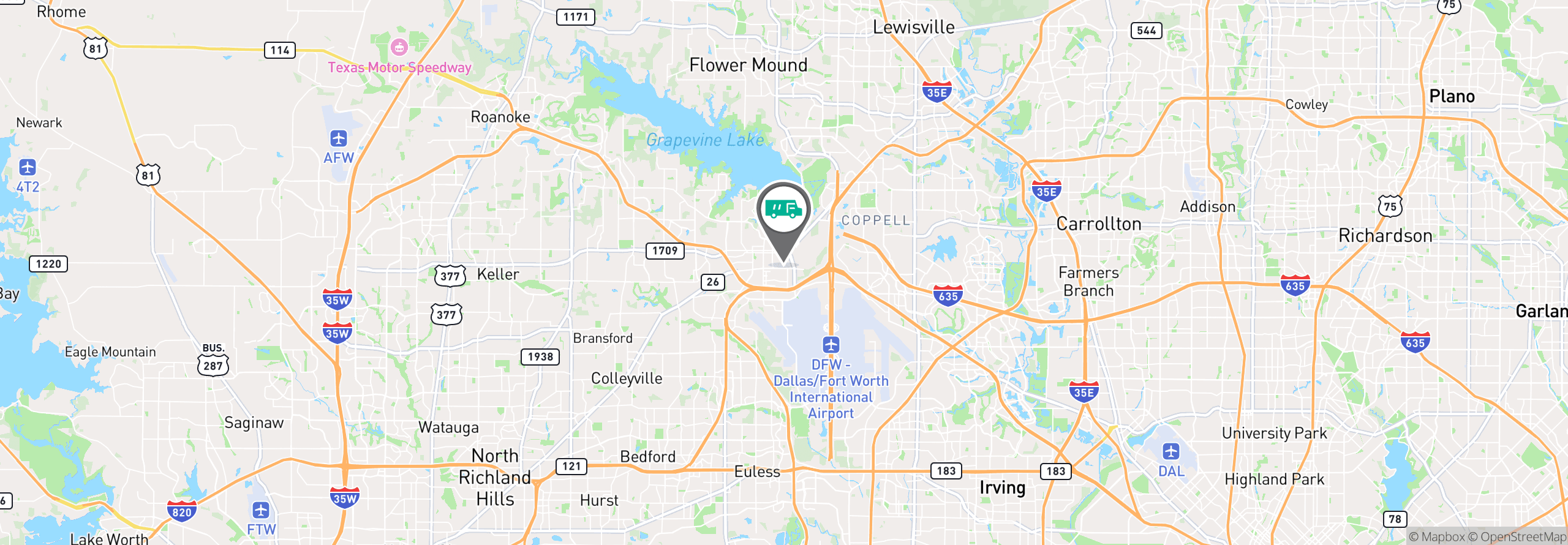 Map Image For grapevine tx facility services