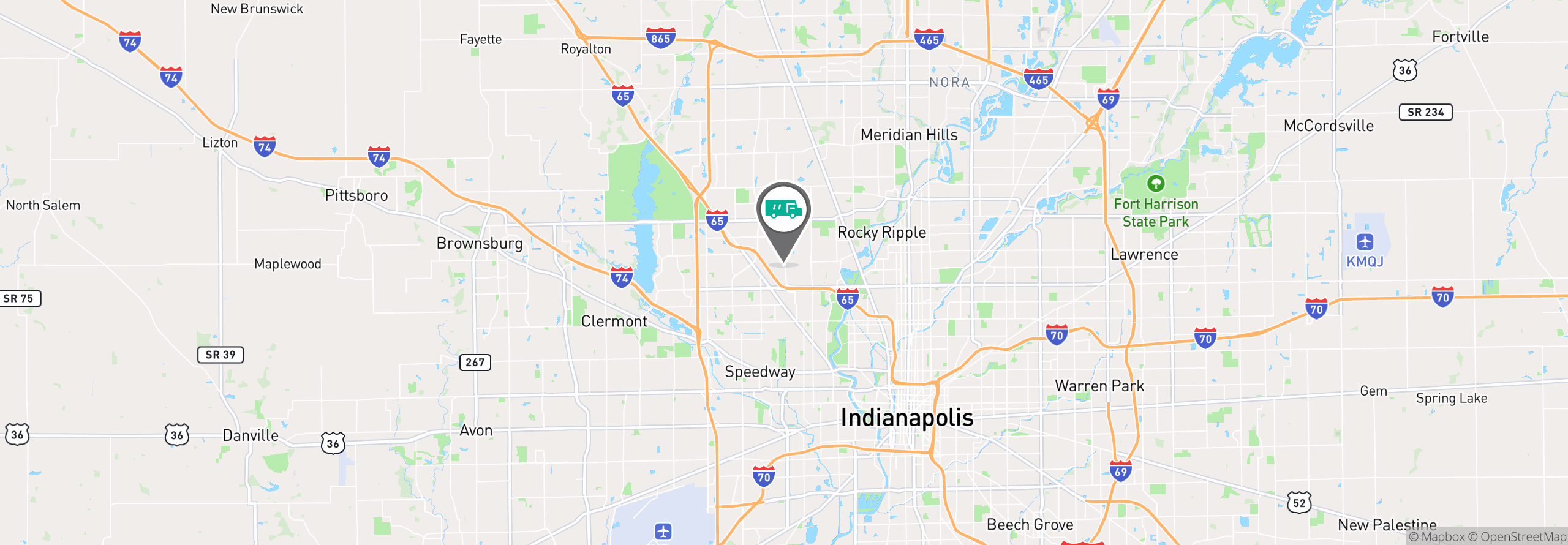 Map Image For indianapolis in facility services