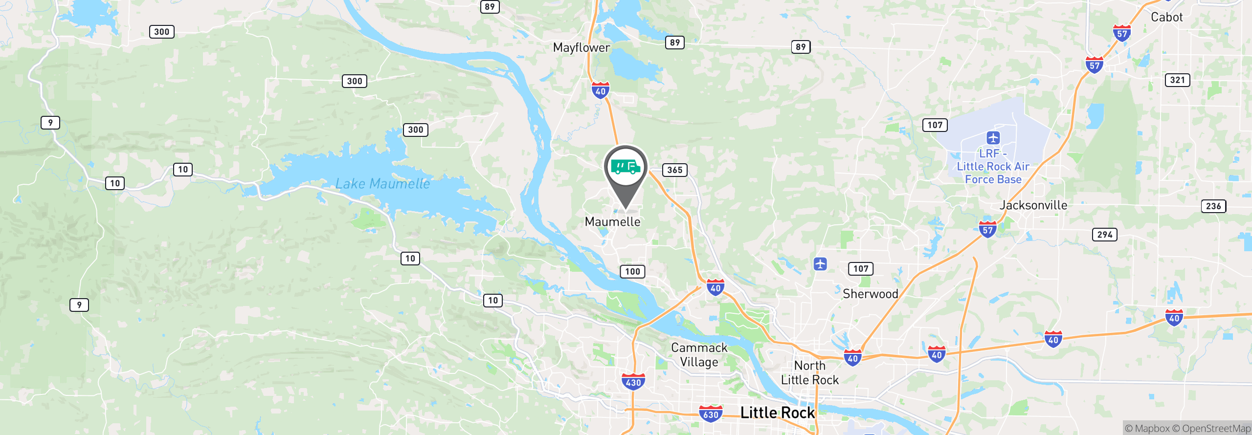 Map Image For little rock ar facility services