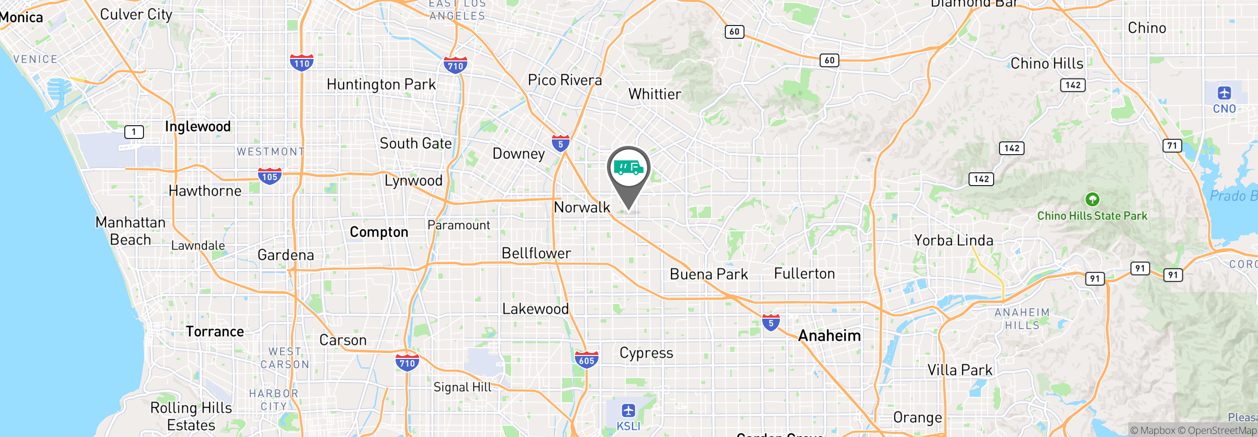 Map Image For los angeles ca uniforms