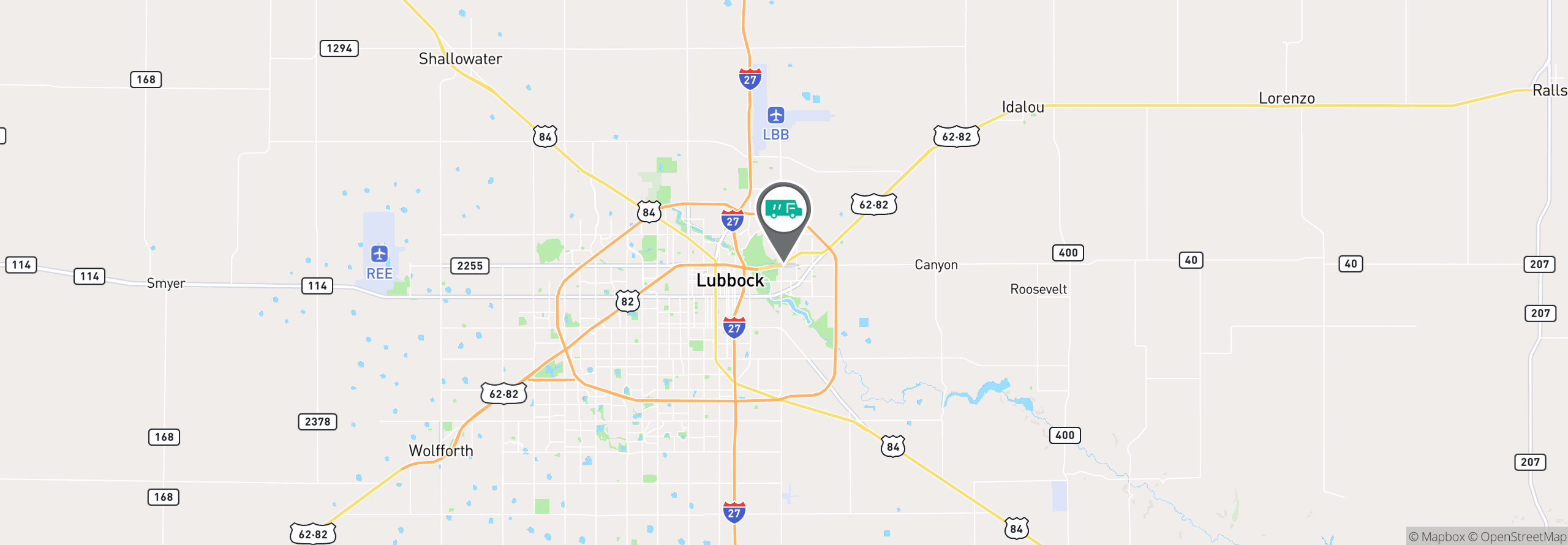 Map Image For lubbock tx facility services