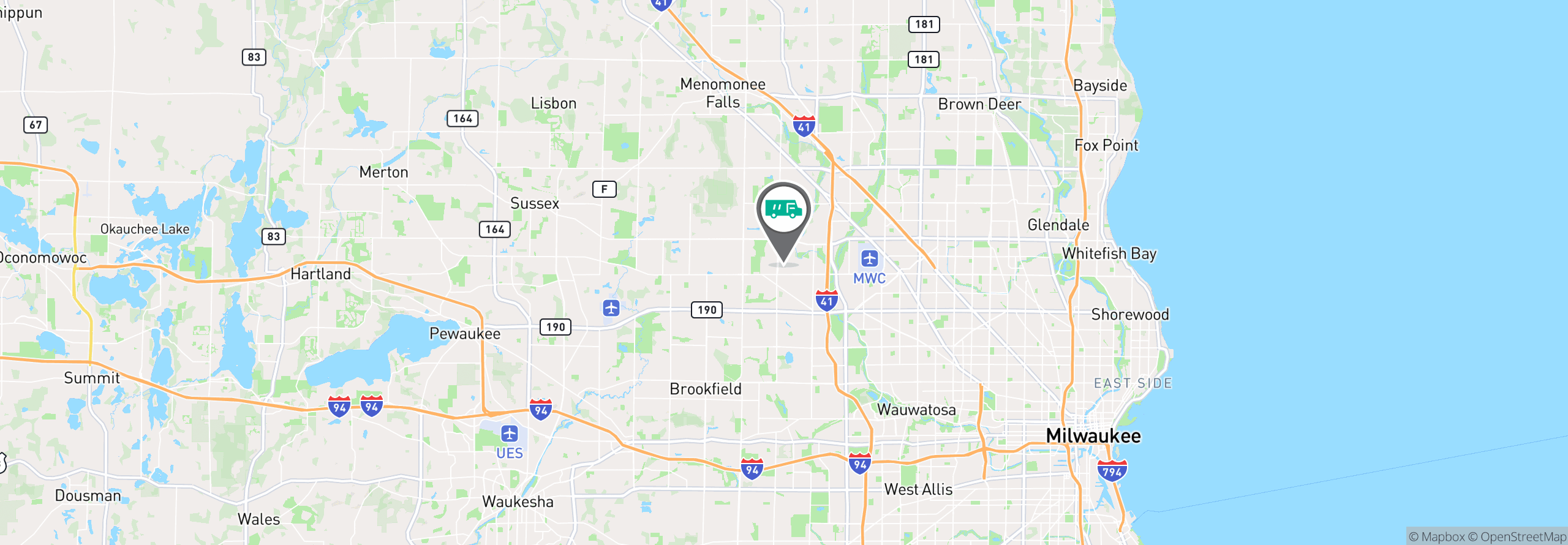 Map Image For milwaukee wi uniforms