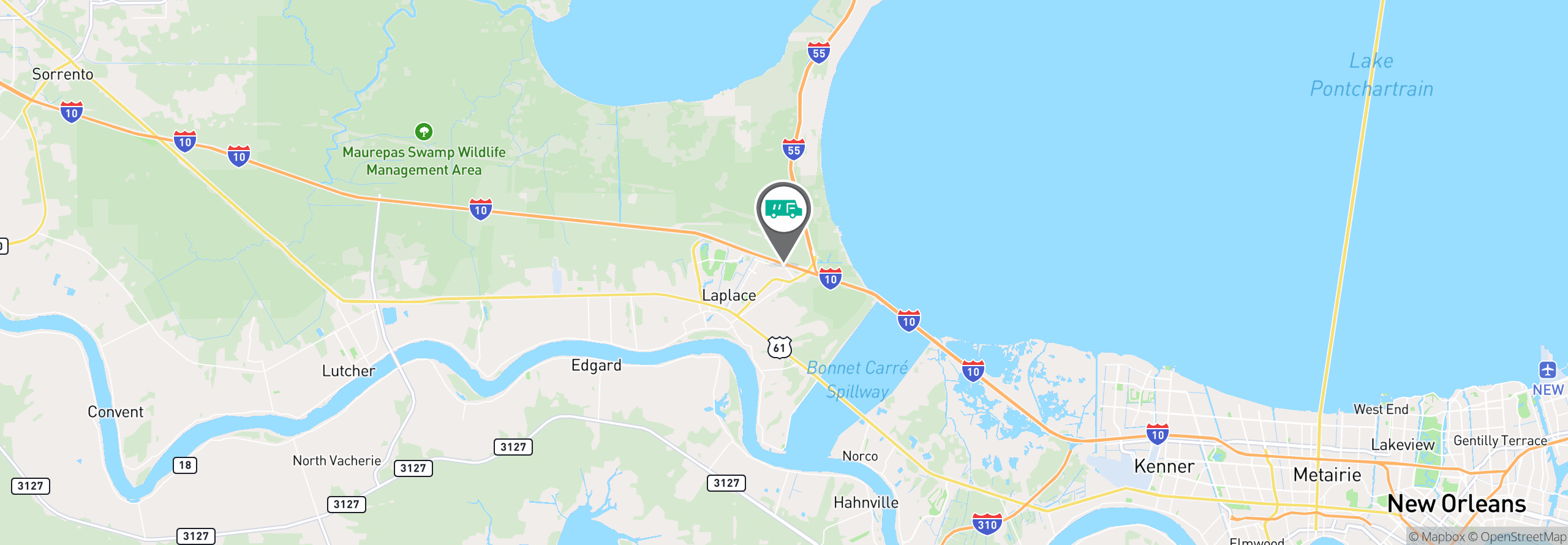 Map Image For new orleans la uniforms