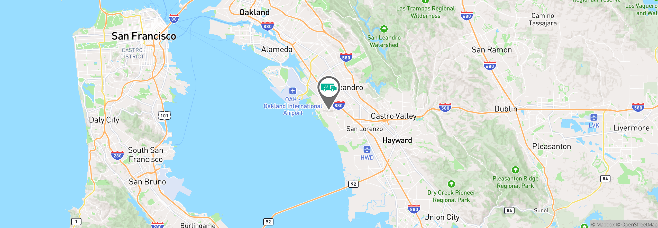Map Image For oakland ca uniforms