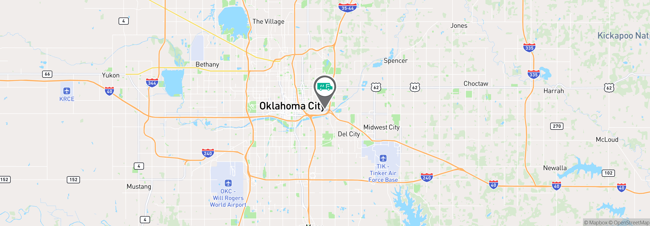 Map Image For oklahoma city ok uniforms
