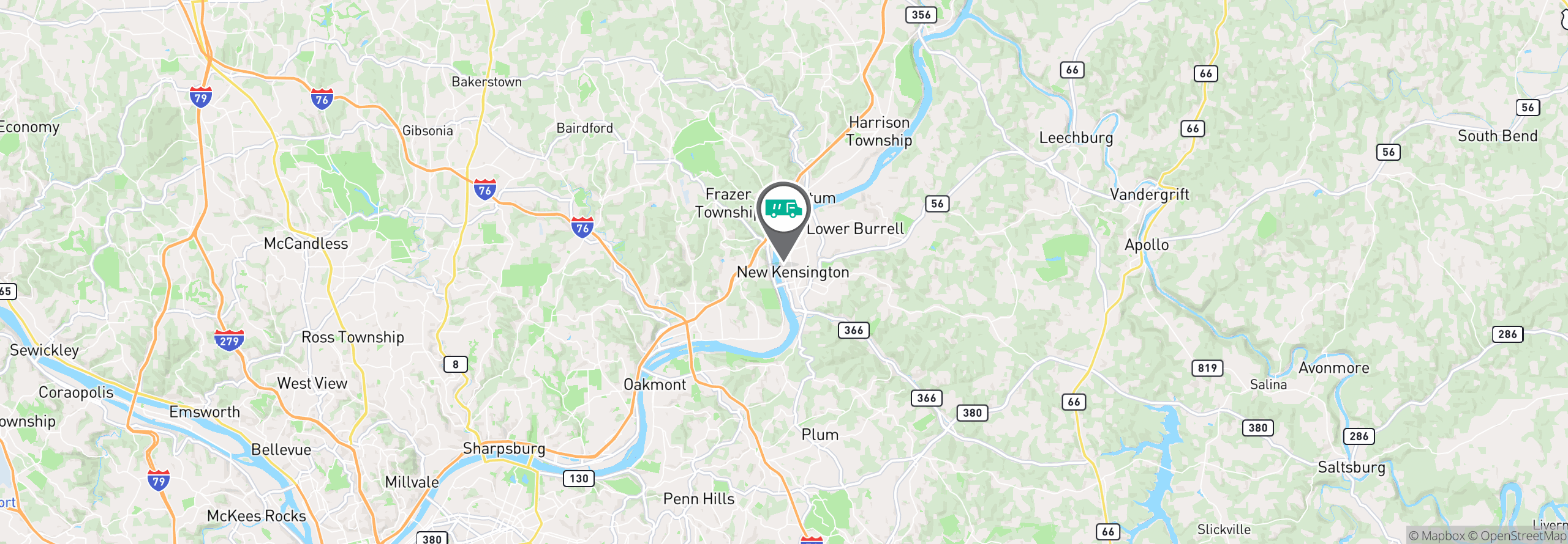 Map Image For pittsburgh pa uniforms