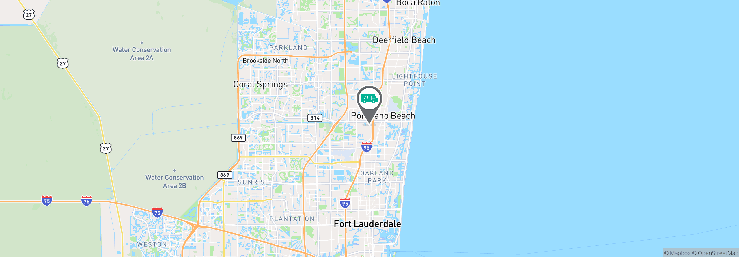 Map Image For pompano beach fl uniforms