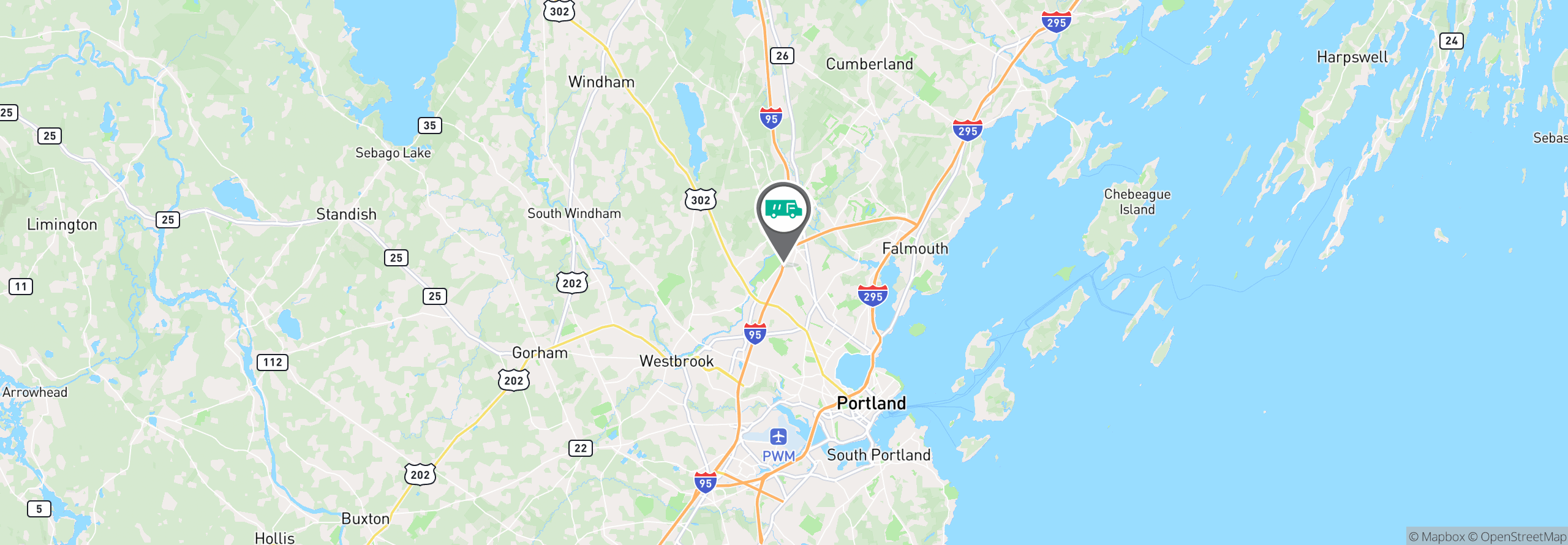 Map Image For portland me facility services