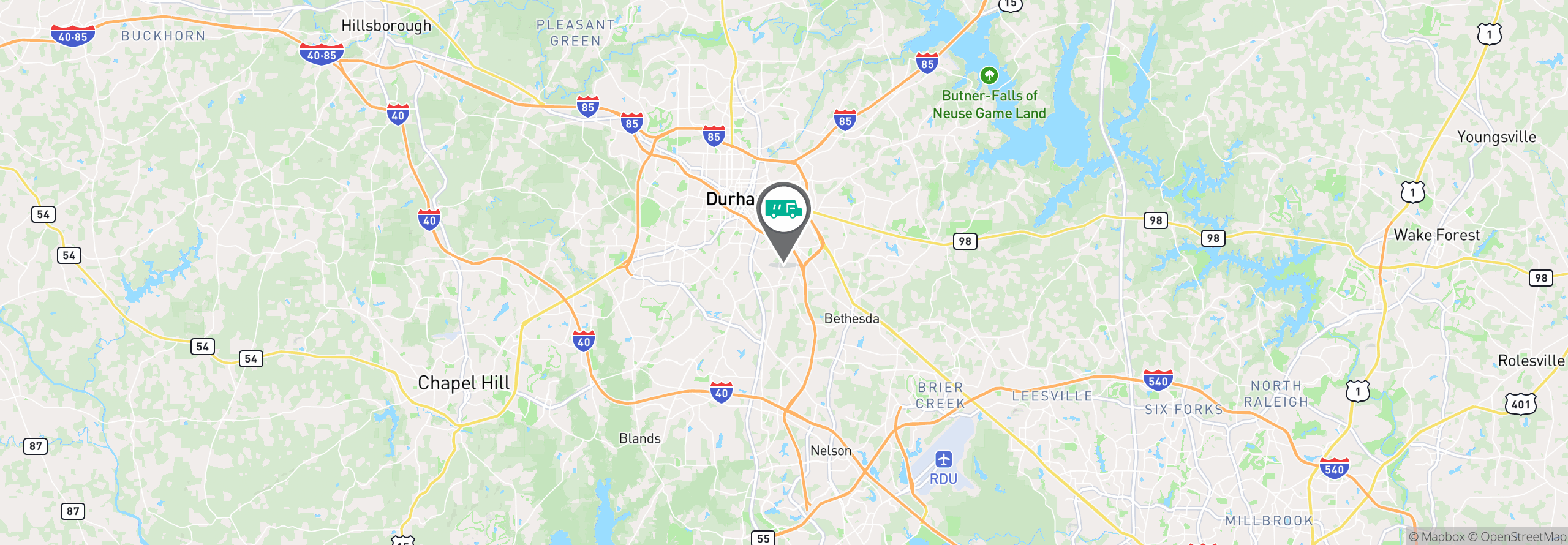 Map Image For raleigh durham nc uniforms