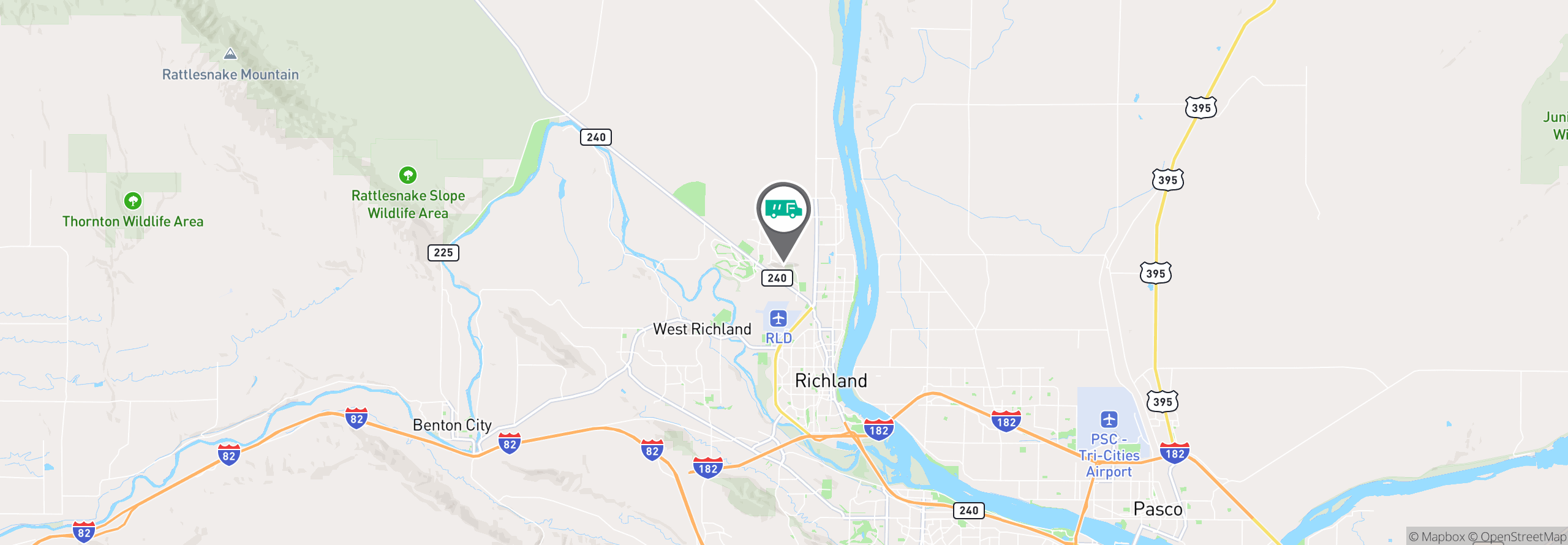 Map Image For richland wa uniforms