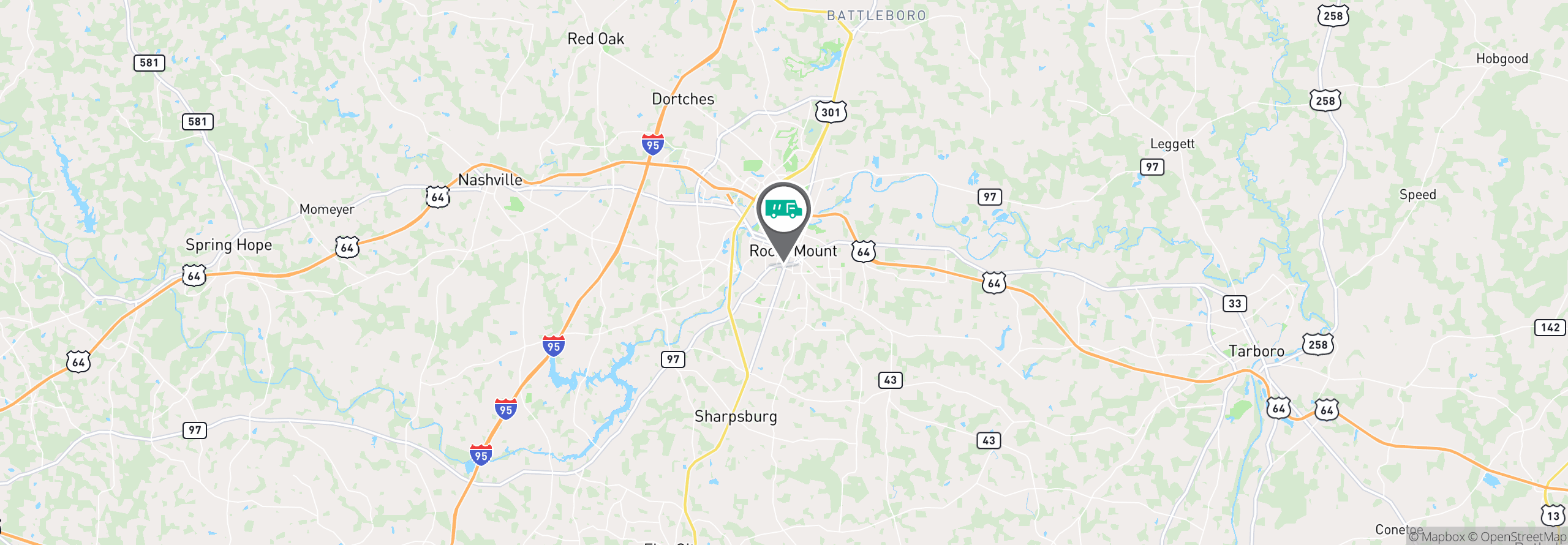 Map Image For rocky mount nc facility services