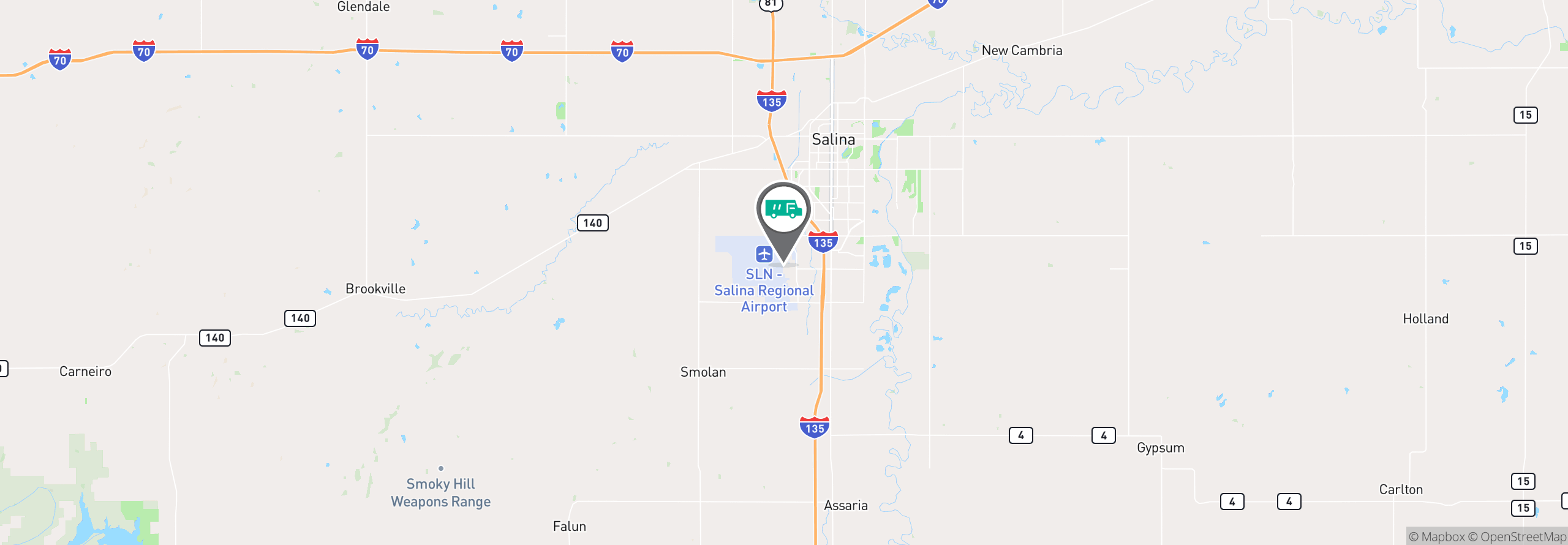 Map Image For salina ks uniforms