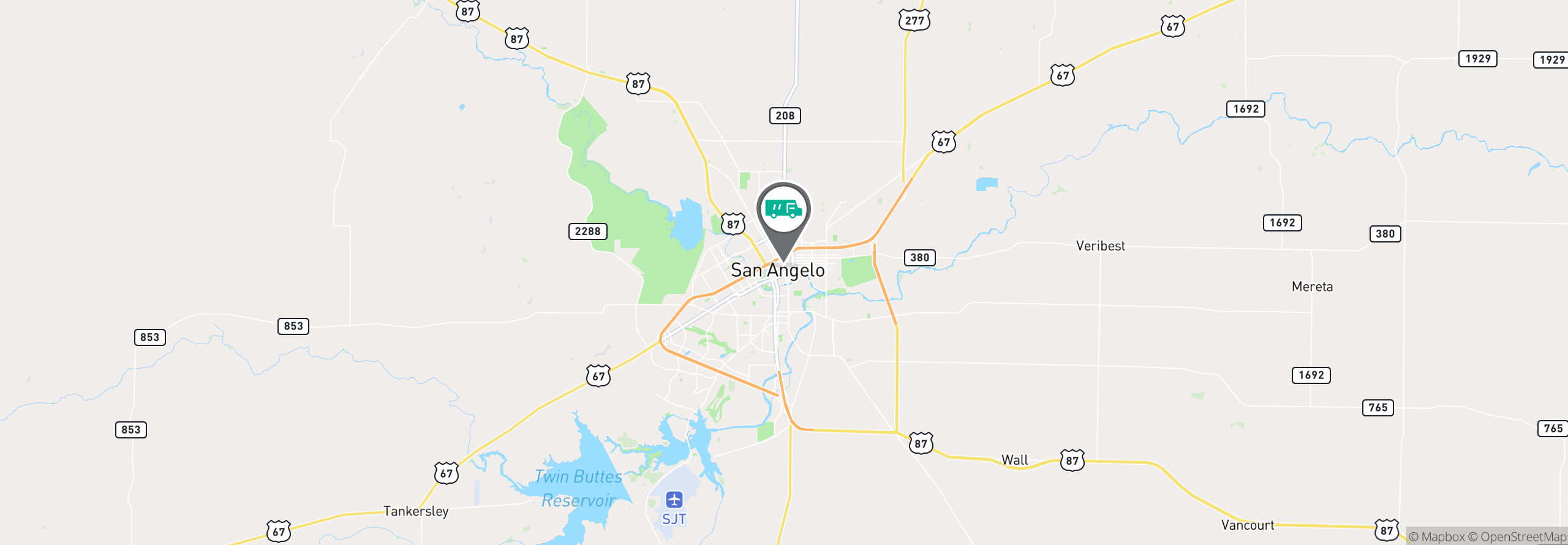 Map Image For san angelo tx uniforms