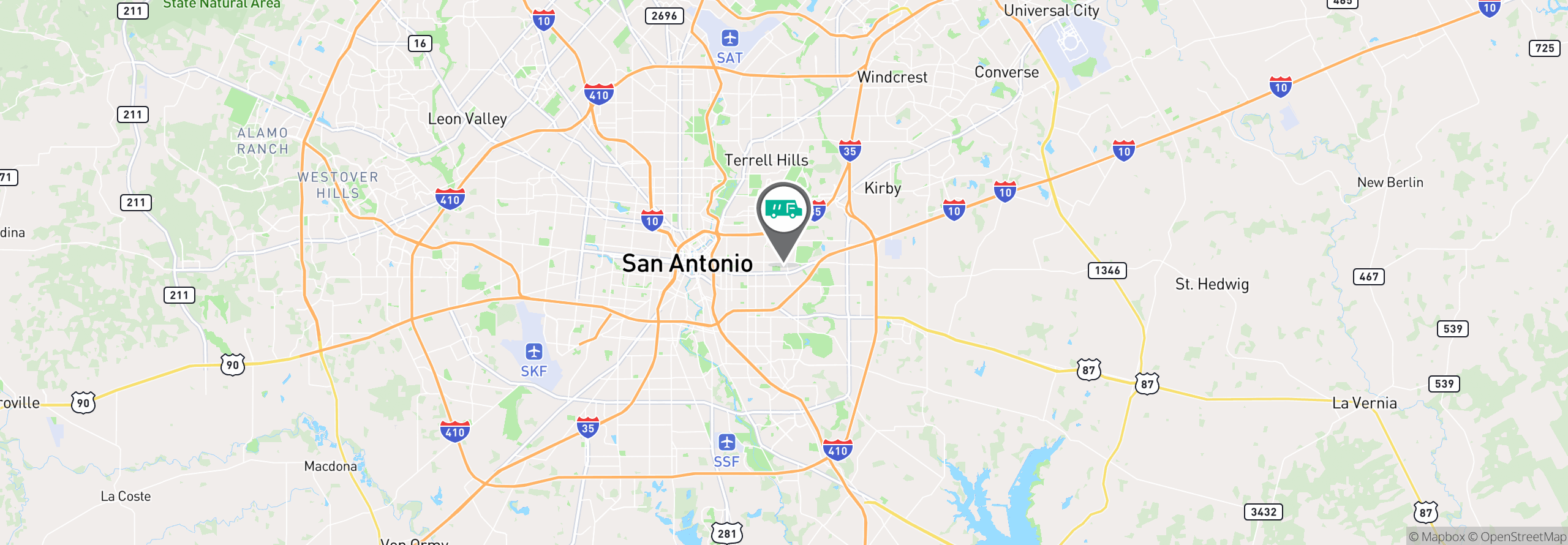 Map Image For san antonio tx facility services
