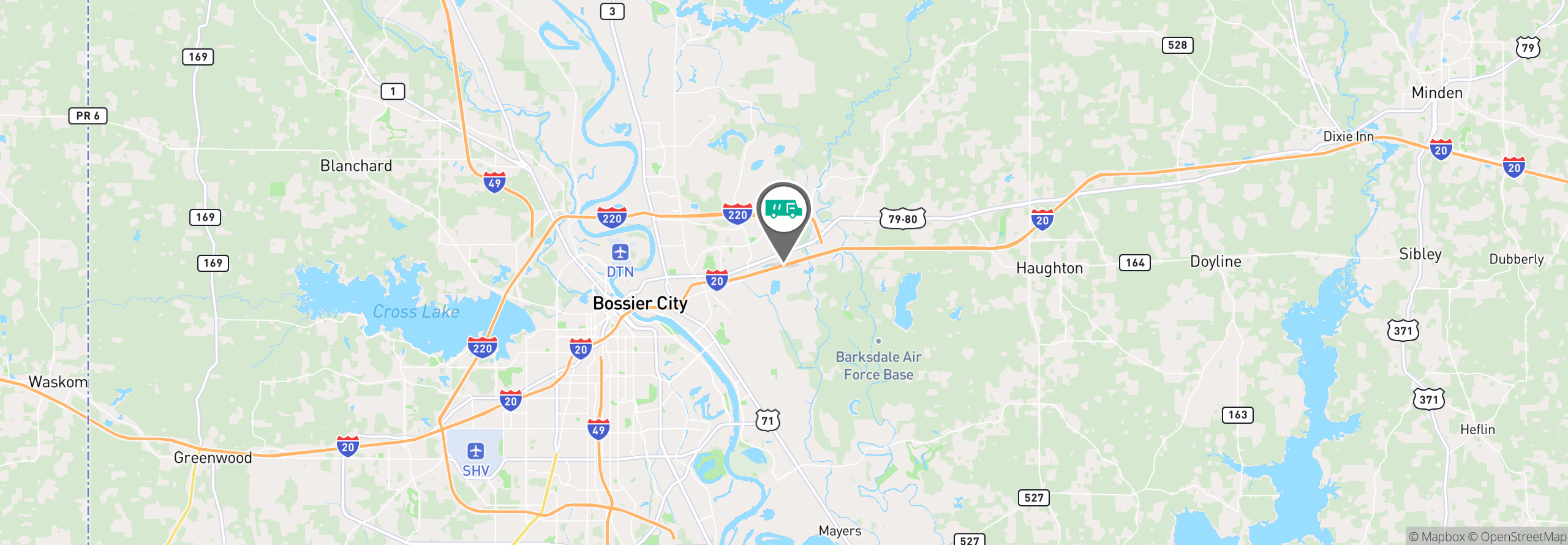 Map Image For shreveport la facility services