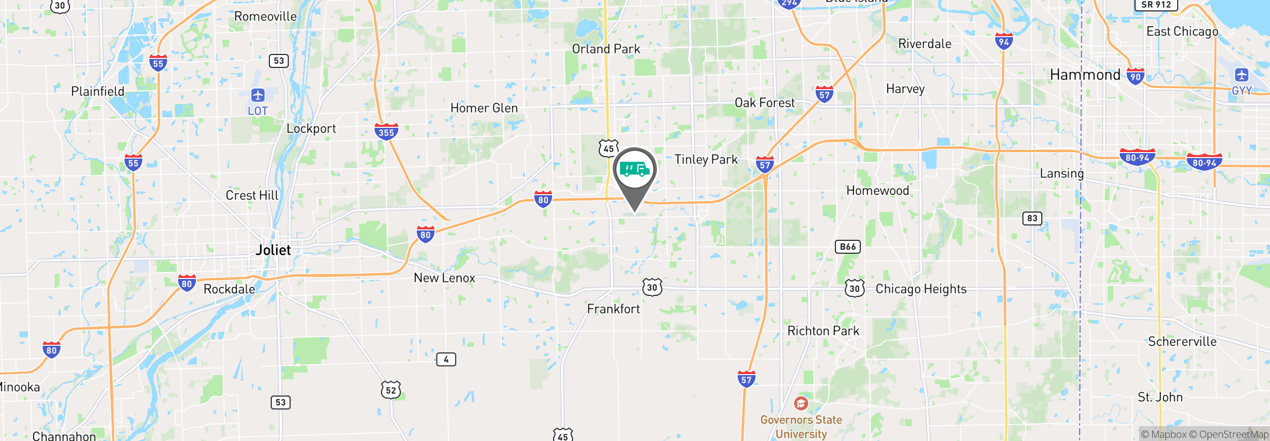 Map Image For south chicago il uniforms
