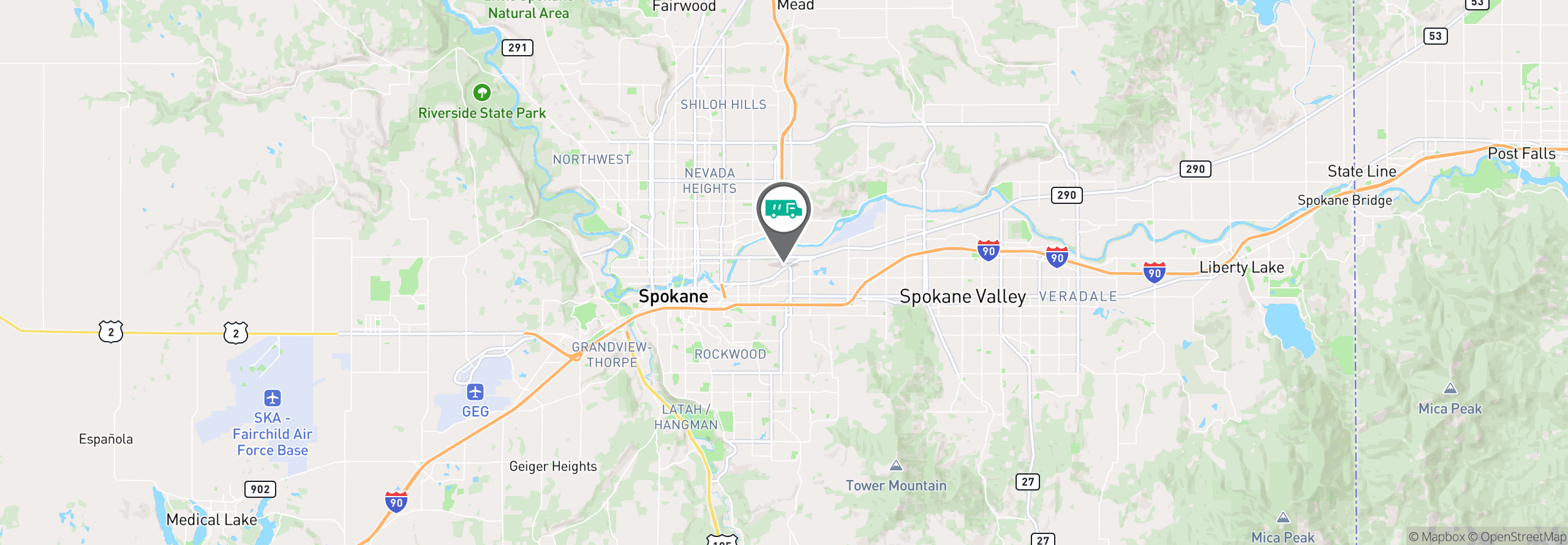 Map Image For spokane wa facility services
