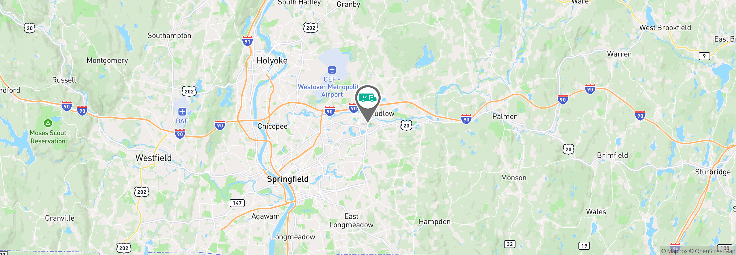 Map Image For springfield ma facility services