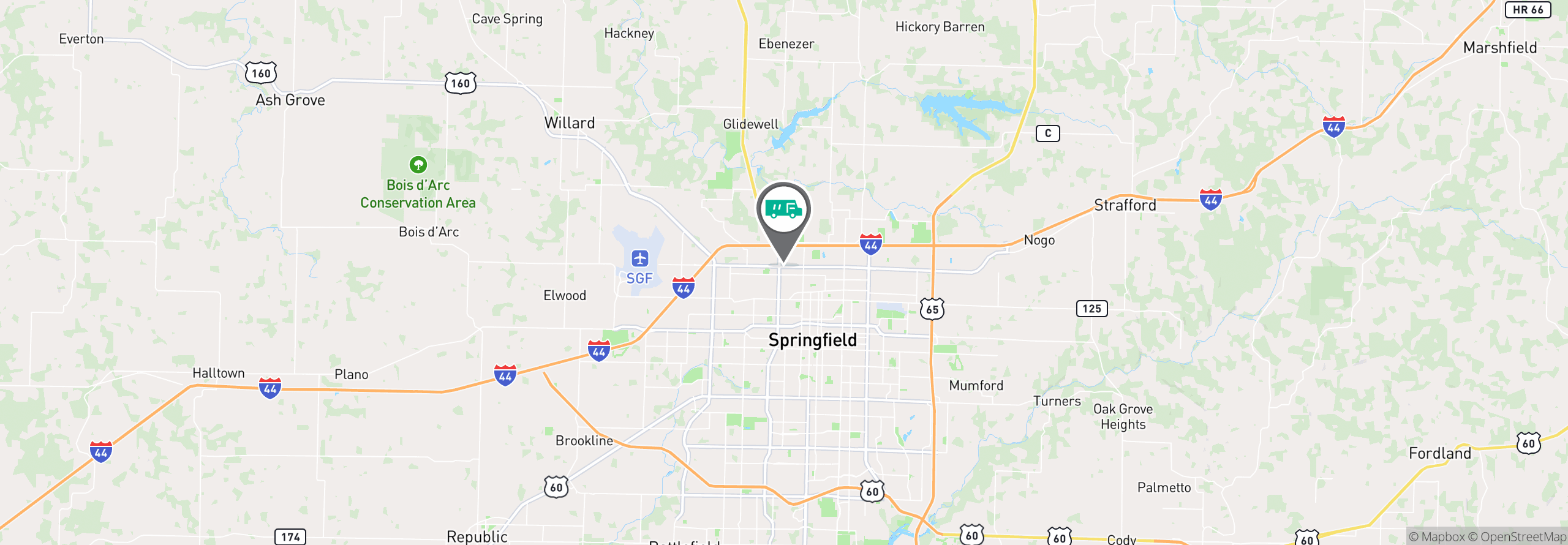 Map Image For springfield mo uniforms