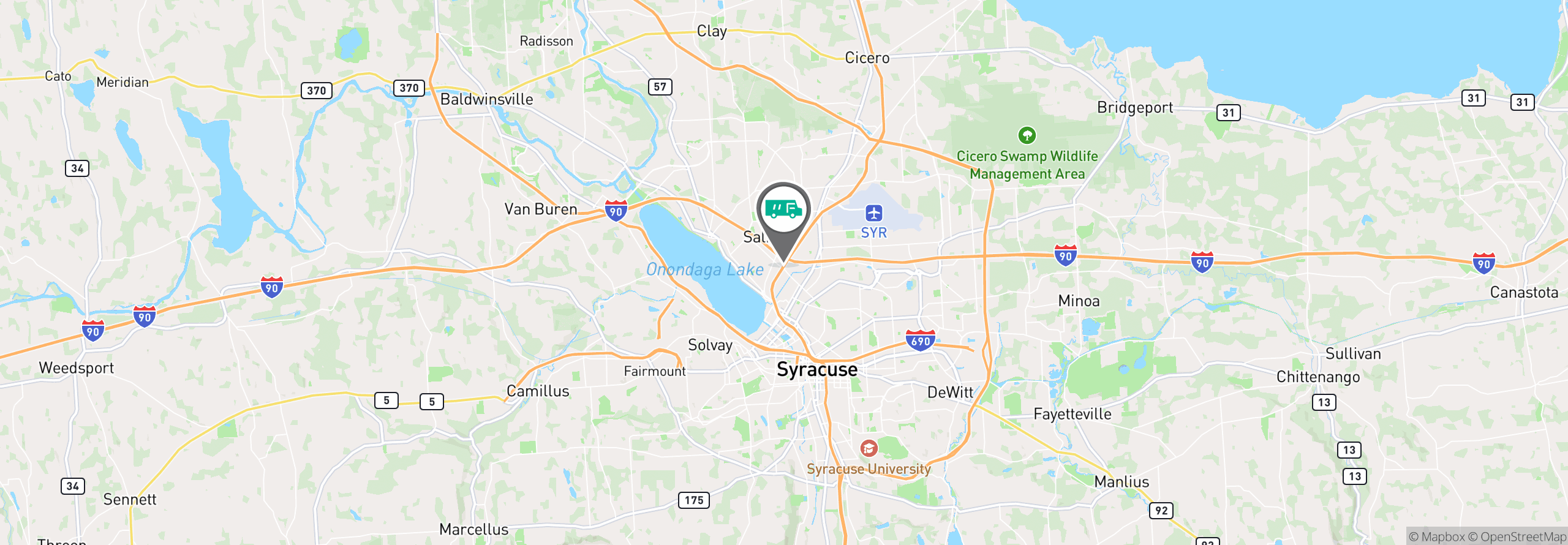 Map Image For syracuse ny facility services
