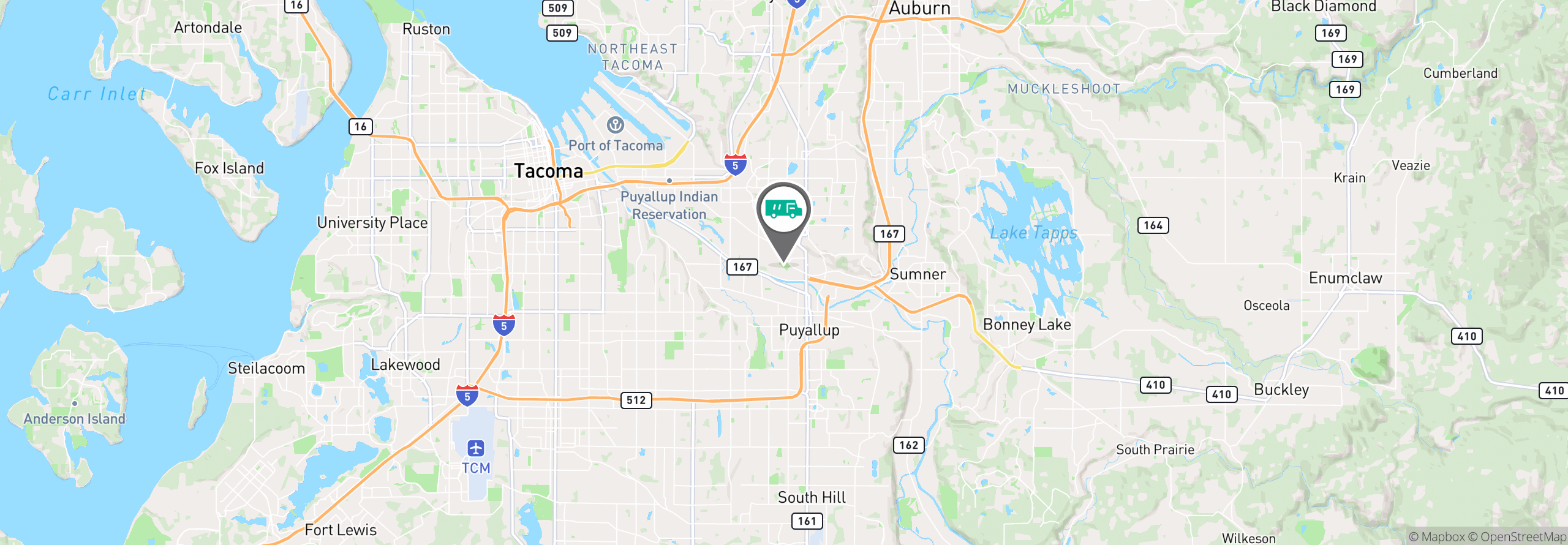Map Image For tacoma wa facility services