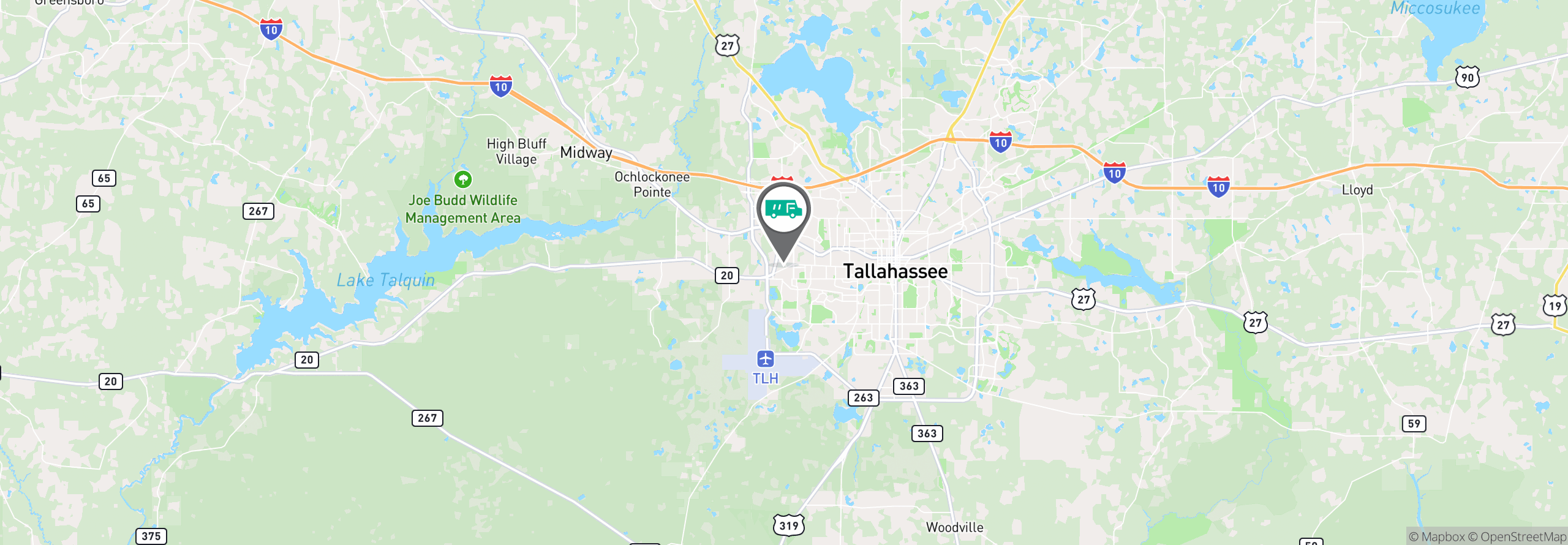 Map Image For tallahassee fl uniforms