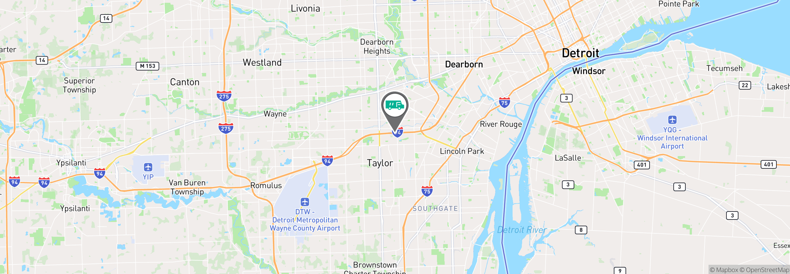 Map Image For taylor mi facility services