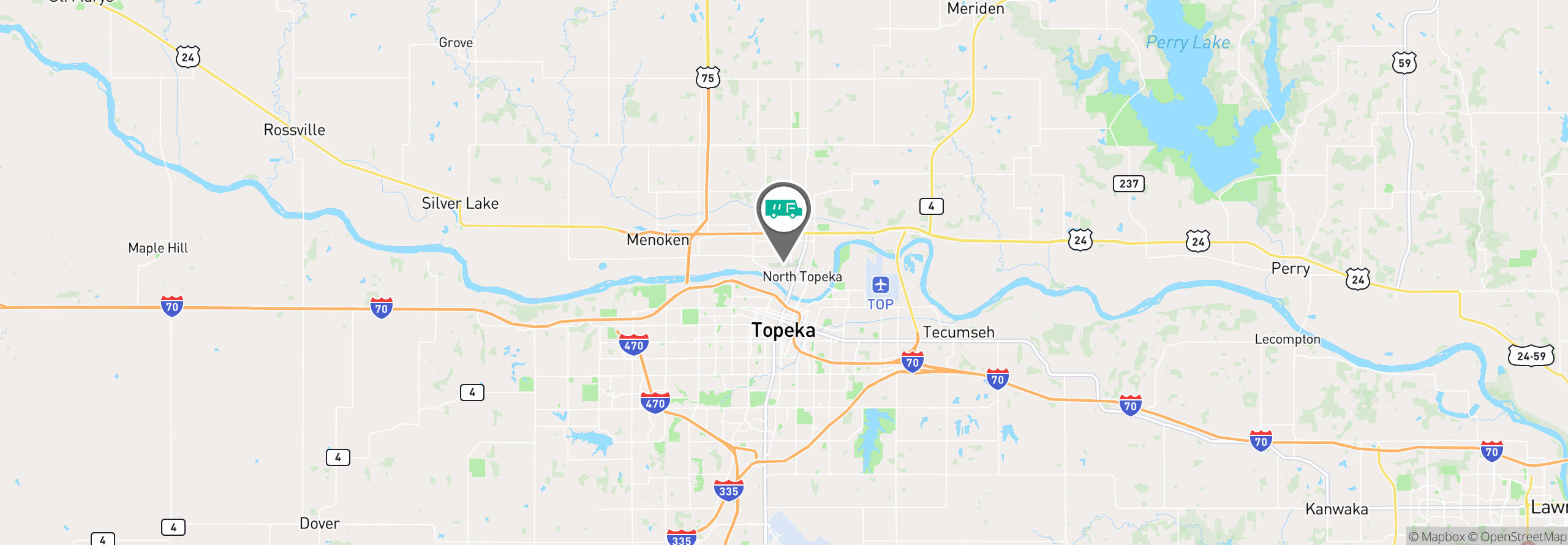 Map Image For topeka ks facility services