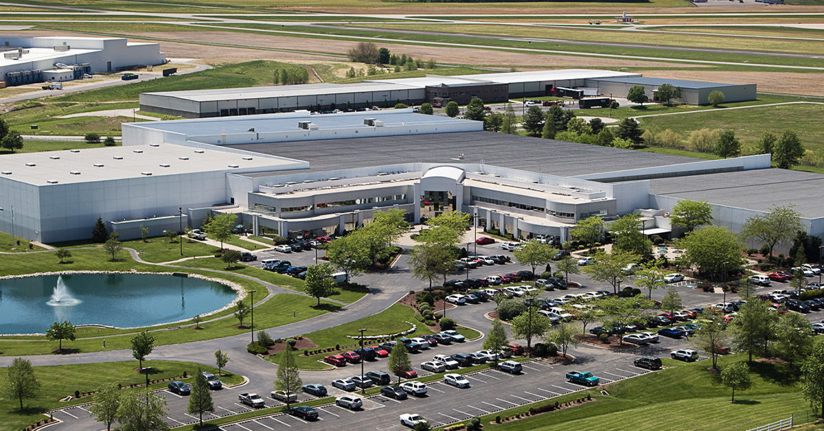 aerial shot of UniFirst's Owensboro Distribution and Fulfillment Center in Owensboro, KY