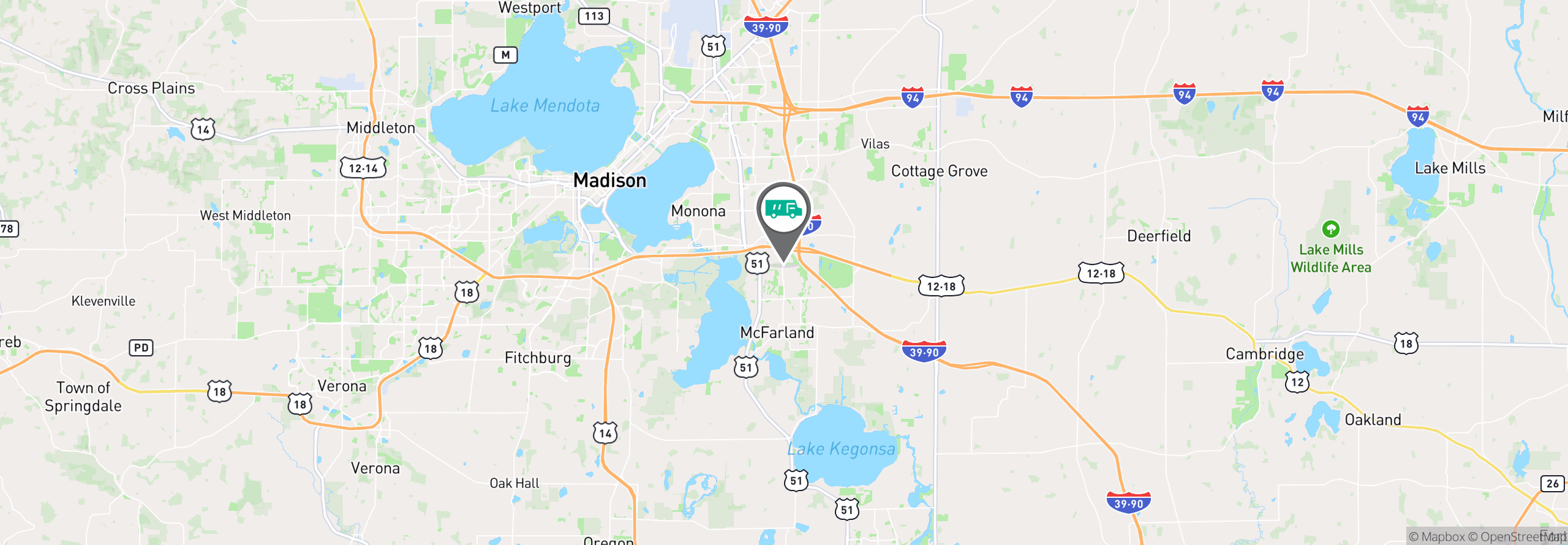 Map Image For madison wi facility services