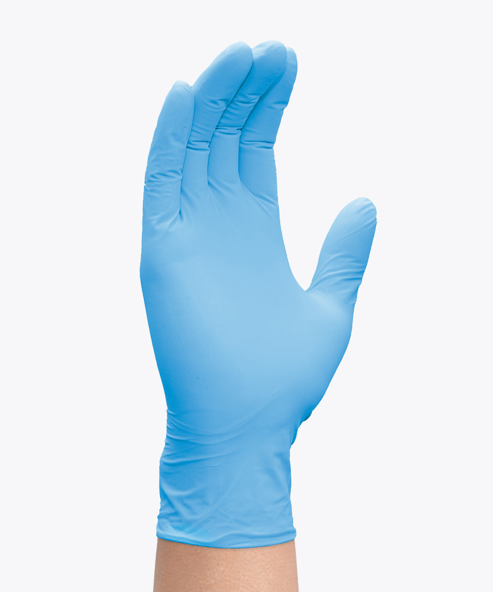 Blue protective glove
