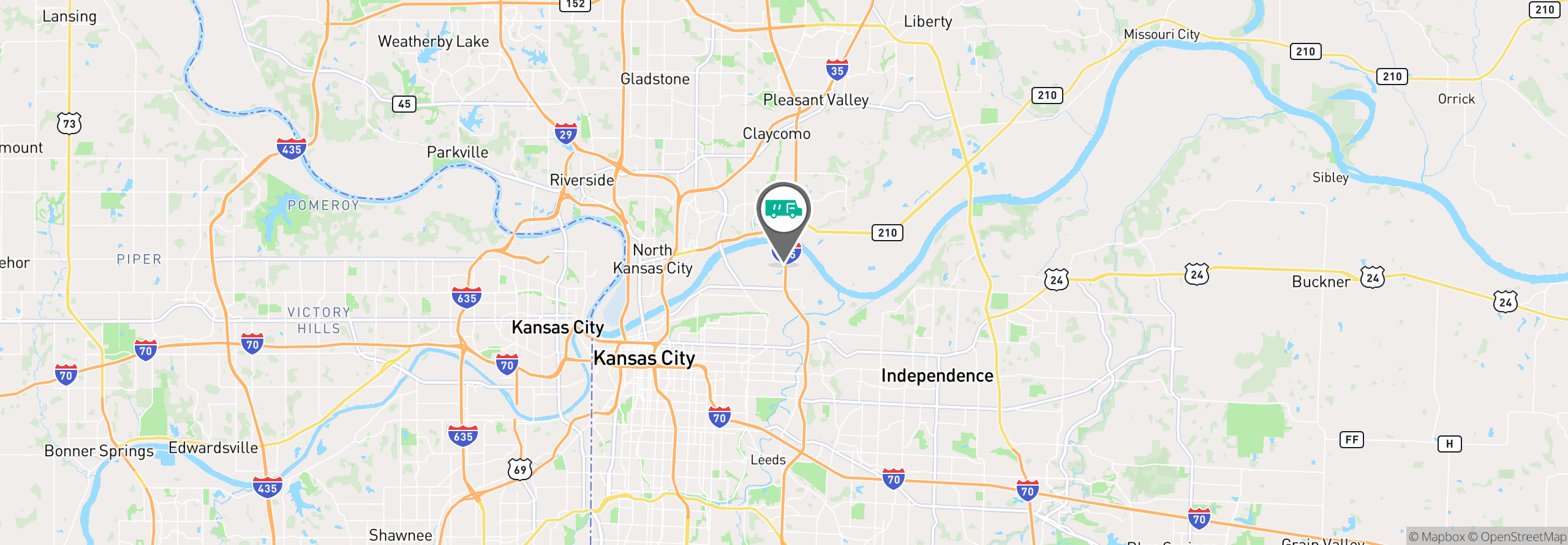 Map Image For kansas city mo facility services